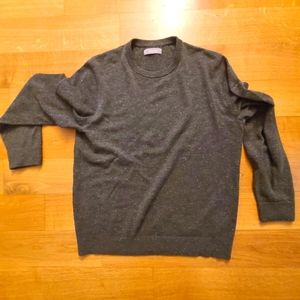 Everlane Cashmere Sweater in Dark Green Donegal L